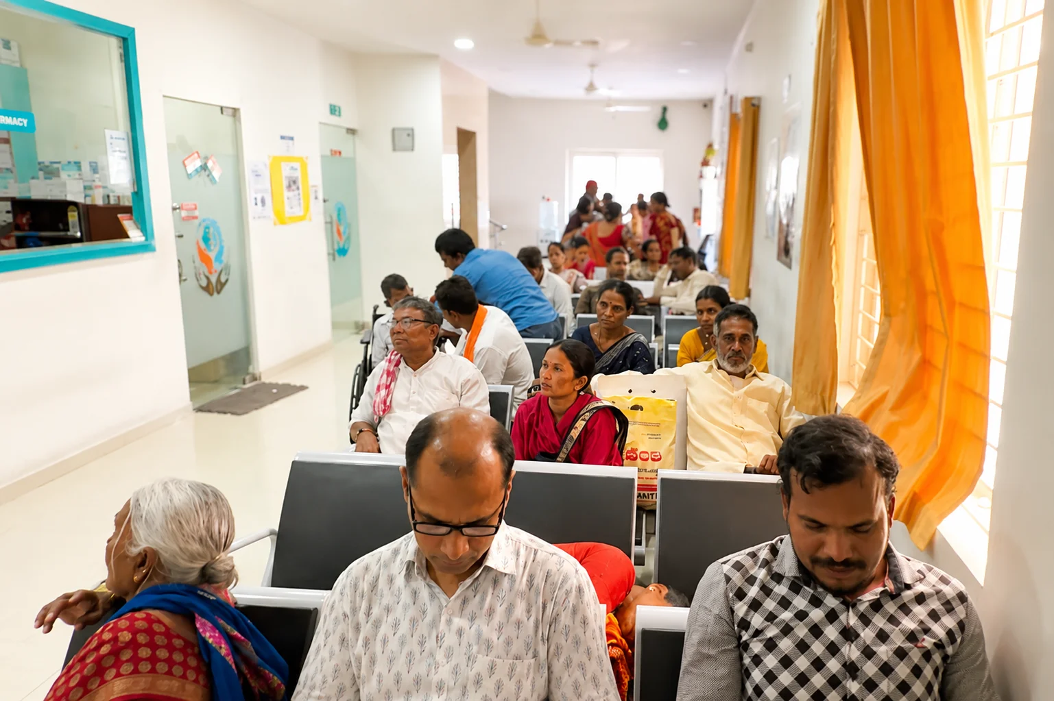 Comfortable patient waiting lounge at Dr. GVKR Neuro Care